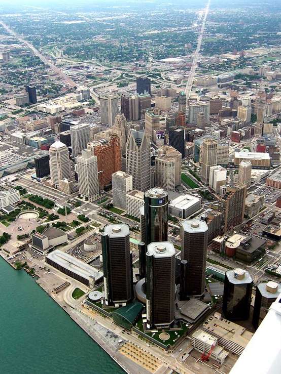 Photo:  Aerial View of Detroit, Michigan